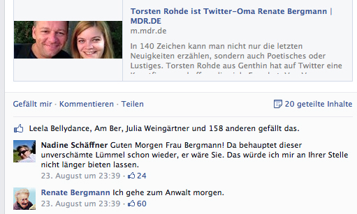 Torsten Rohde: Twitter-Omi @RenateBergmann