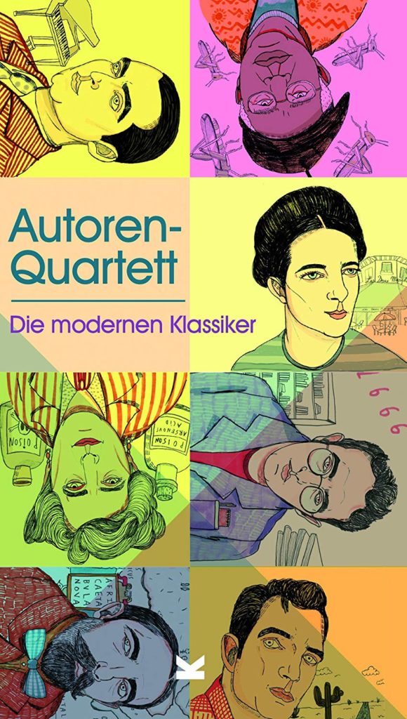 Autoren-Quartett - illustrierte Spielkarten