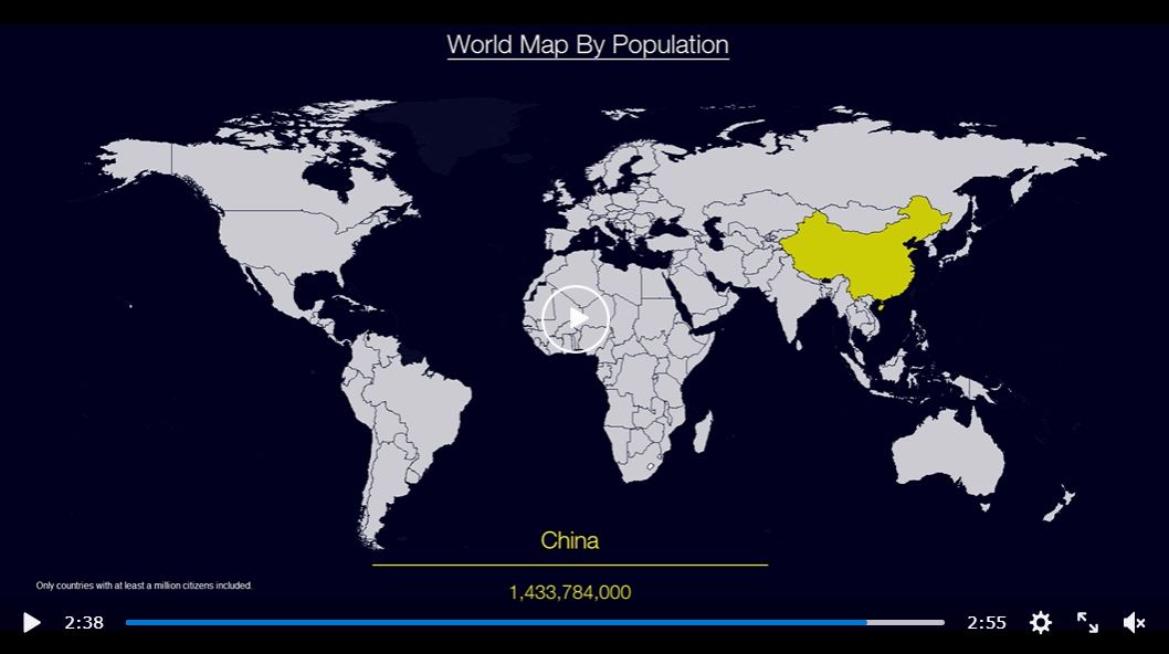 Infovideo: World Map By Population Size