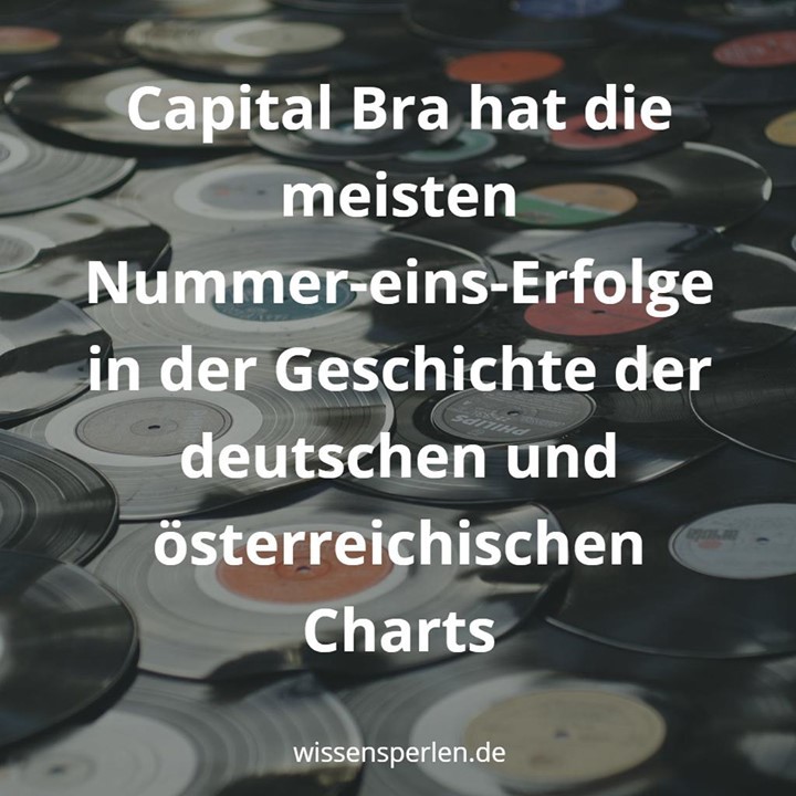 Capital Bra hat die meisten Nummer-eins-Erfolge in der Geschichte der deutschen und österreichischen Charts