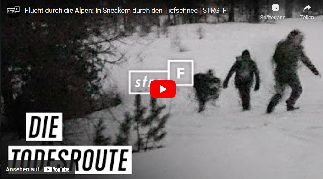 STRG_F: Flucht durch die Alpen: In Sneakern durch den Tiefschnee
