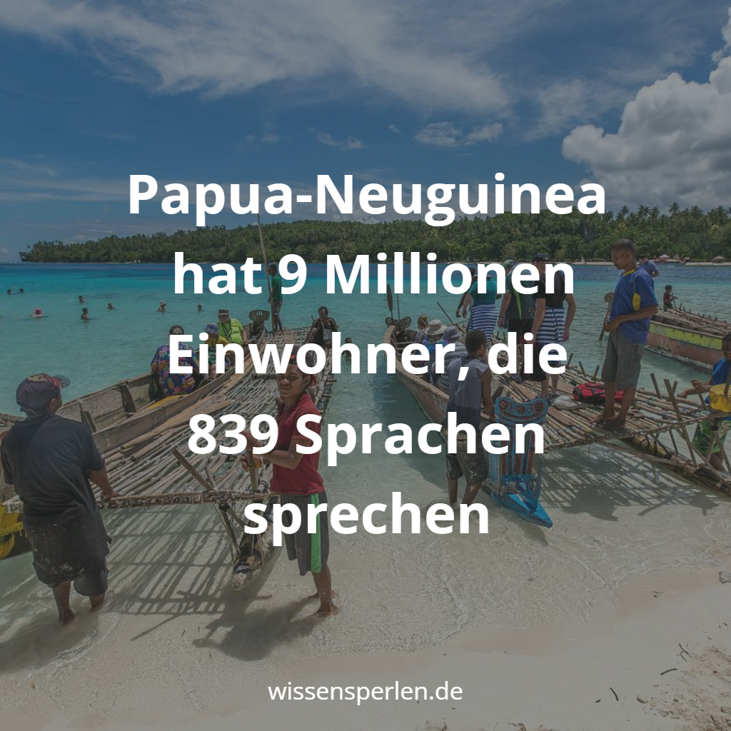 Papua-Neuguinea hat 9 Millionen Einwohner, die 839 Sprachen sprechen